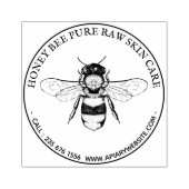  honingbijenronde rubberstempel (Afrduk)