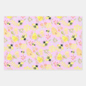 Honingbijenroze Inpakpapier Vel (Voorkant 3)