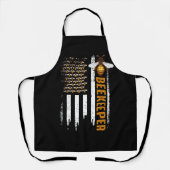 Honingbijenteelt Hive-imker VS-vlag Indep Schort (Voorkant)