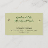  Honingbijentekening, Douane Visitekaartje (Achterkant)