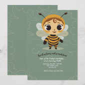 Honingbijenuitnodiging Kaart (Voorkant / Achterkant)