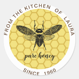 Honingbijenverkoper Apiarist Classic Ronde Sticker