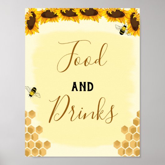 Honingbijenvoeding en -Drink Poster (Voorkant)