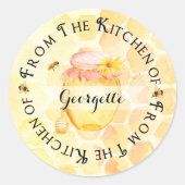 Honingbliketiket Ronde Sticker (Voorkant)