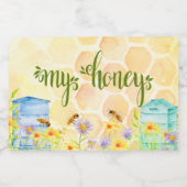 Honingbliketiket Voedselcontainer Etiket (Enkel label)