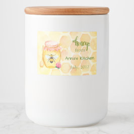 Honingbliketiket Voedselcontainer Etiket