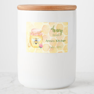 Honingbliketiket Voedselcontainer Etiket