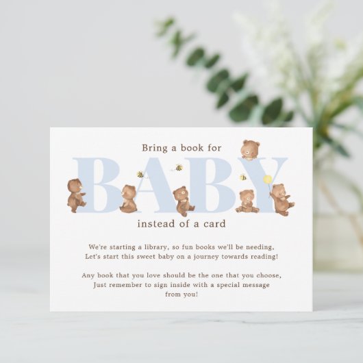 Honingboek Beer voor Baby Kaart (Staand voorkant)