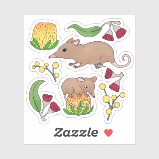 Honingbuidelmuis Sticker (Vel)