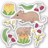 Honingbuidelmuis Sticker (Voorkant)