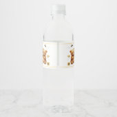 Honingbumble bee geel genderneutraal baby shower waterfles etiket (Achterkant)
