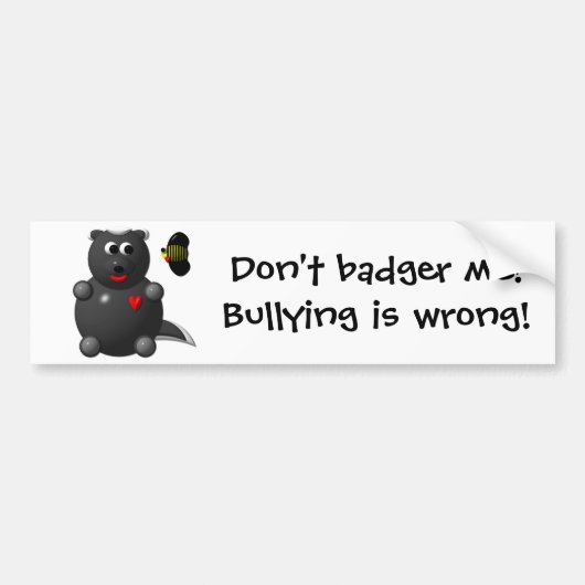 Honingdas en honingbij bumpersticker (Voorkant)