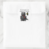 Honingdas en honingbij vierkante sticker (Tas)