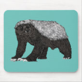 Honingdas Fearless Gemeen Wild Dier Kunst Muismat (Voorkant)