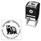 Honingdas Naam Retouradres #1P Zelfinktende Stempel (In situ)