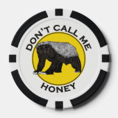 Honingdas Onverschrokken Spreuk Poker Chips (Voorkant)