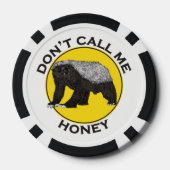 Honingdas Onverschrokken Spreuk Poker Chips (Achterkant)