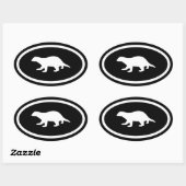Honingdas Ovale Sticker (Vel)