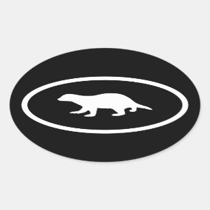Honingdas Ovale Sticker