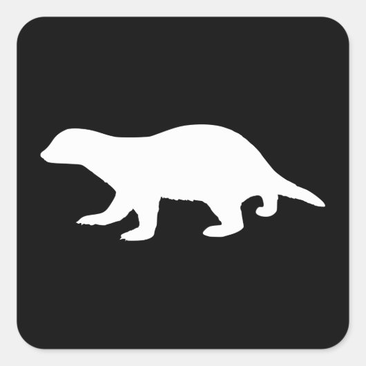 Honingdas Vierkante Sticker (Voorkant)