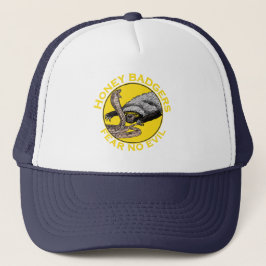 Honingdas Vrees geen kwaad Klootzak Geel Dier Kuns Trucker Pet