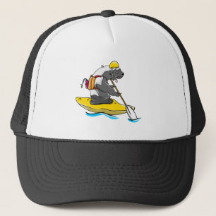 Honingdas wit water kajakken trucker pet