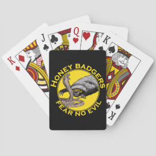 Honingdassen Vrezen geen Kwaad Geel Schrikwekkend Pokerkaarten