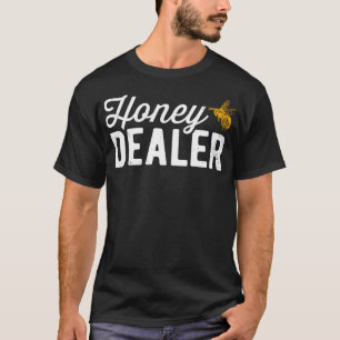 Honingdealer Retro Honingraat Honingbijen Funny Be T-shirt