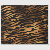 Honingdiepzeepijpige zwarte tijger cadeaupapier (Vlak)
