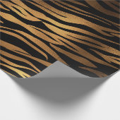 Honingdiepzeepijpige zwarte tijger cadeaupapier (Hoek)
