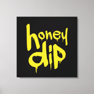 honingdip canvas afdruk