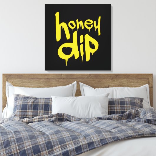 honingdip canvas afdruk (Insitu (Slaapkamer))