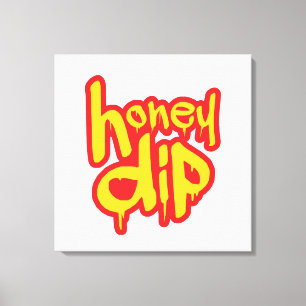 honingdip canvas afdruk