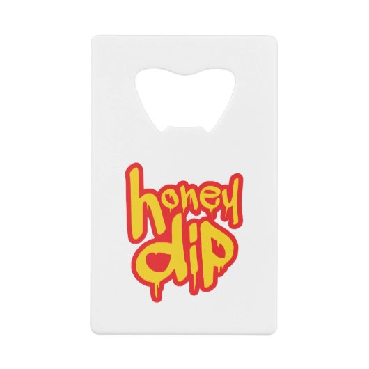 honingdip creditkaart flessenopener (Voorkant)