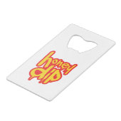 honingdip creditkaart flessenopener (Achterkant Gekanteld)