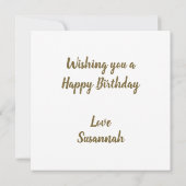 Honingdipper Flat Greeting Birthday Kaart (Achterkant)