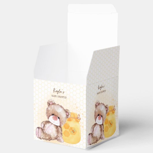 Honingdradenbeer wacht vroeg op baby shower bedankdoosjes (Geopend)