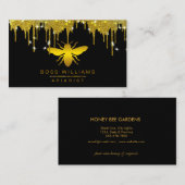 Honingdruif Glitter Visitekaartje van goudhoningbi (Voorkant / Achterkant)