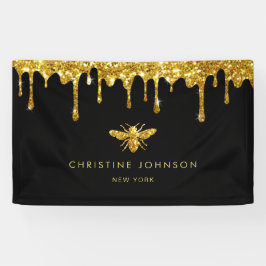 honingdruppels voor goudglitter spandoek