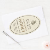 honingetiket bij 16 en 32 oz Queenline Ovale Sticker (Envelop)