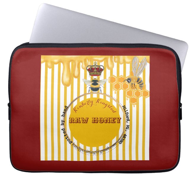 honingetiket laptop sleeve (Voorkant)