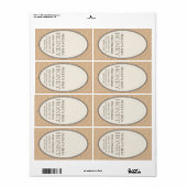  honingetiket op Kraft Etiket (Full Sheet)