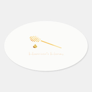 Honingetiket Ovale Sticker