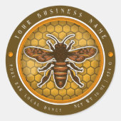  honingetiket ronde sticker (Voorkant)