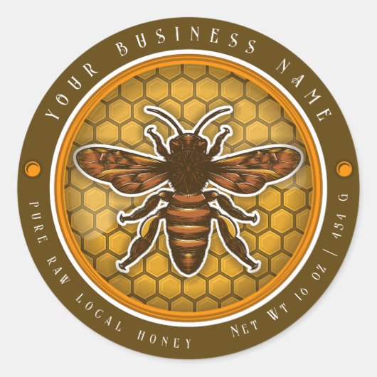  honingetiket ronde sticker (Voorkant)
