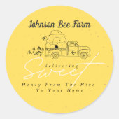 Honingetiket Ronde Sticker (Voorkant)
