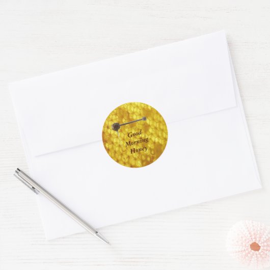 Honingetiket Ronde Sticker (Envelop)