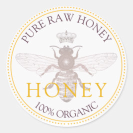 Honingetiket Ronde Sticker