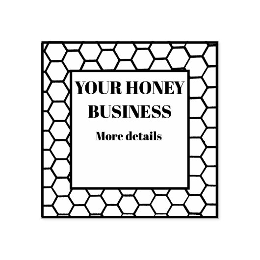 Honingetiket Rubberstempel (Afrduk)