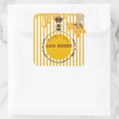 honingetiket vierkante sticker (Tas)